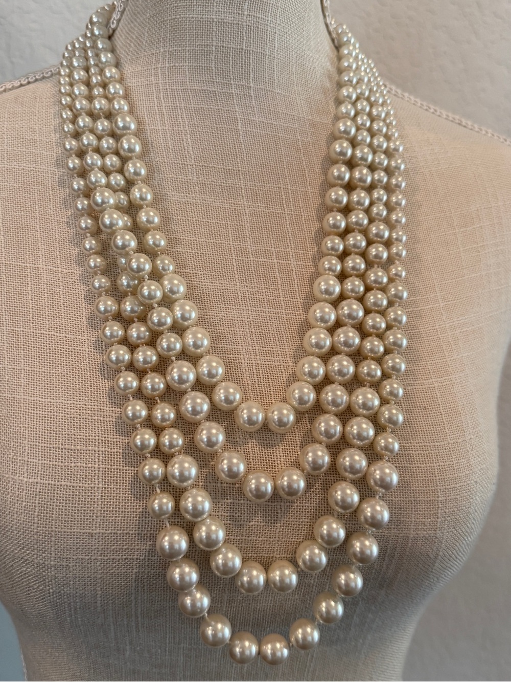 Charming Charlie Multi-Strand Glass Pearl Necklace - Picture 4 of 4